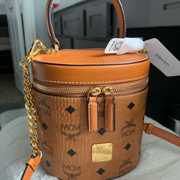 mcm cylinder visetos crossbody bolsa